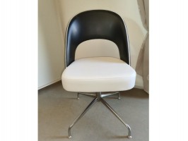 art. 1650S/A Sedia Bianca girevole con base in acciaio