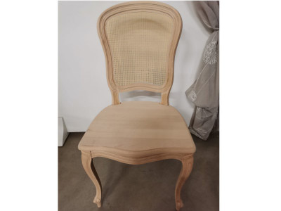 art. 276S Sedia 700 barocchetta con seduta legno e schienale paglia fine