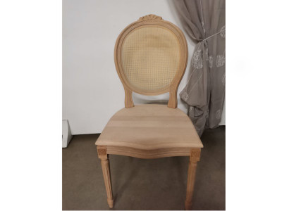 art. 90S/C Sedia luigi xvi con cresta seduta legno e schienale paglia fine