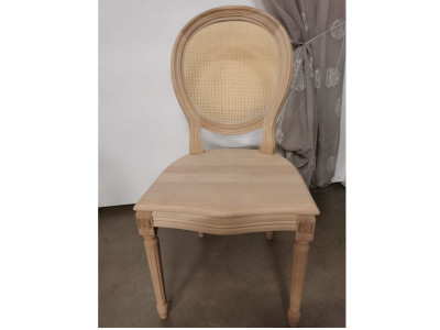 art. 90S Sedia luigi xvi con fondino legno e schienale paglia fine