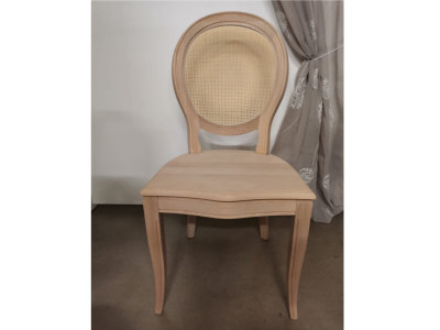 art. 91S Sedia napoleone con seduta legno e schienale paglia fine